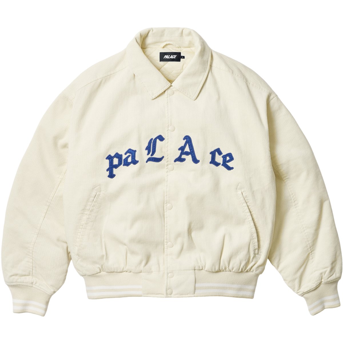 PALACE LOVE VARSITY JACKET SOFT WHITE