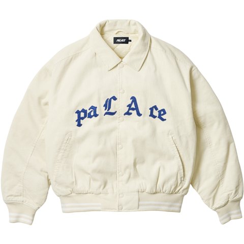 Palace PALACE LOVE VARSITY JACKET SOFT WHITE - $298.00