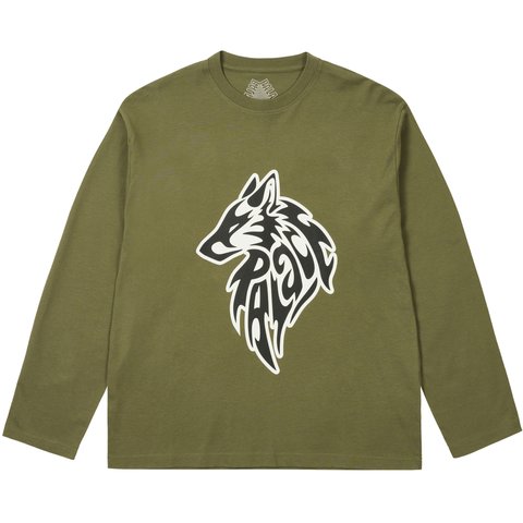 Palace SKETCHY LONE WOLF LONGSLEEVE THE DEEP GREEN - $58.00