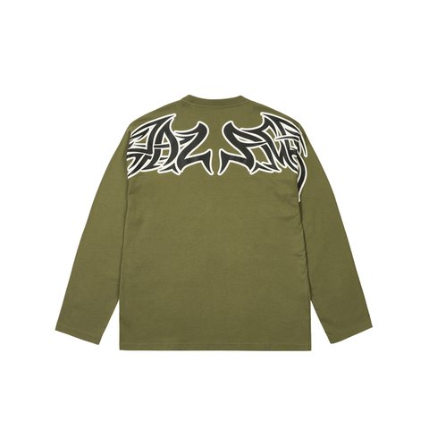 Palace SKETCHY LONE WOLF LONGSLEEVE THE DEEP GREEN - Colorway
