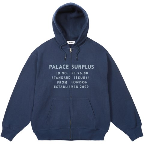 Palace STAMP WAFFLE ZIP HOOD NAVY - $198.00