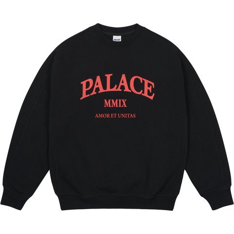 Palace UNITAS OVERSIZED CREW BLACK - $138.00