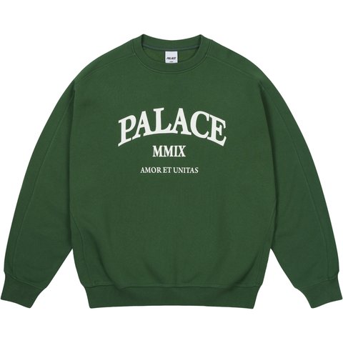Palace UNITAS OVERSIZED CREW RACEY GREEN - $138.00