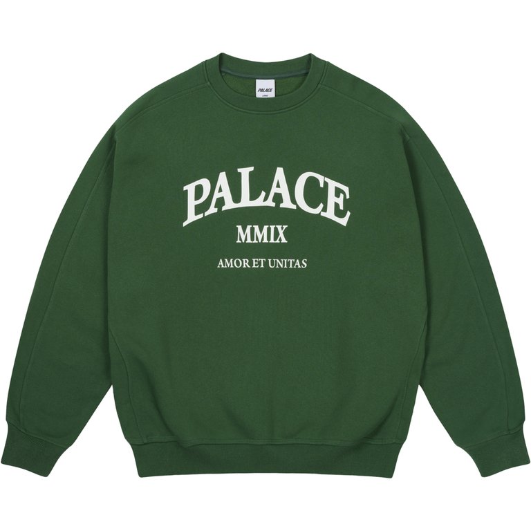 Palace UNITAS OVERSIZED CREW RACEY GREEN (Summer 2025) - $138.00