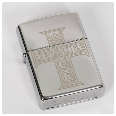 Palace CROSS ZIPPO SILVER - Style 6