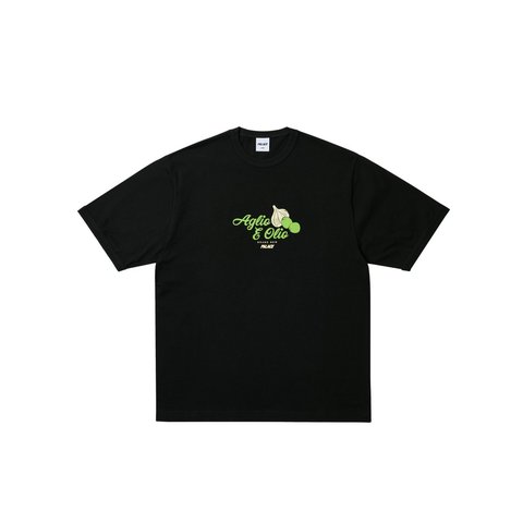 Palace AGLIO E OLIO RINGER T-SHIRT BLACK - Style 2