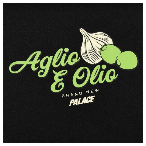 Palace AGLIO E OLIO RINGER T-SHIRT BLACK - Style 2