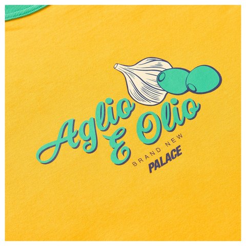Palace AGLIO E OLIO RINGER T-SHIRT SUNNY YELLOW - Style 2