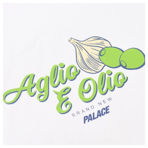 Palace AGLIO E OLIO RINGER T-SHIRT WHITE - Style 2