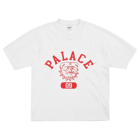 Palace BULLDOG MESH JERSEY WHITE - Style 5