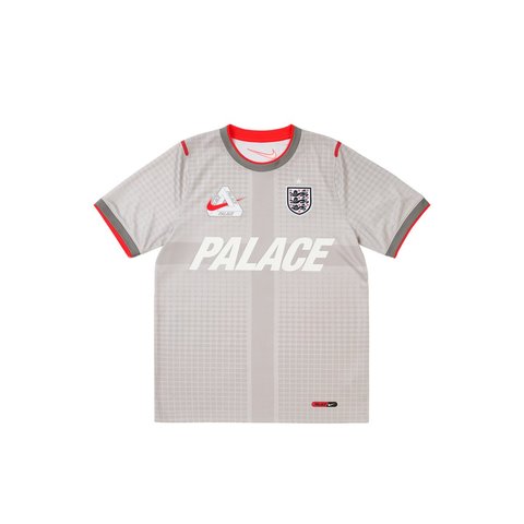 Palace PALACE NIKE ENGLAND DRI-FIT ACADEMY PRO SHORT-SLEEVE FOOTBALL TOP PEWTER GREY / BRIGHT CRIMSON - Style 5
