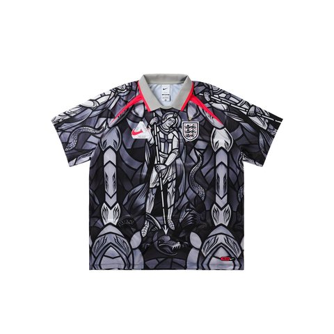 Palace PALACE NIKE ENGLAND DRI-FIT FOOTBALL JERSEY PEWTER GREY / BRIGHT CRIMSON - Style 3