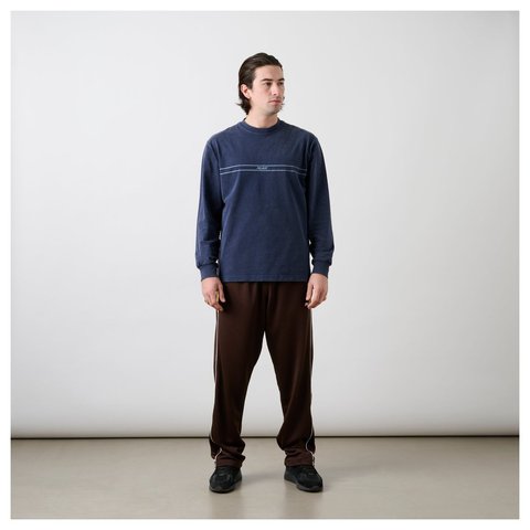 Palace PIGMENT FONT LONGSLEEVE NAVY - Style 4