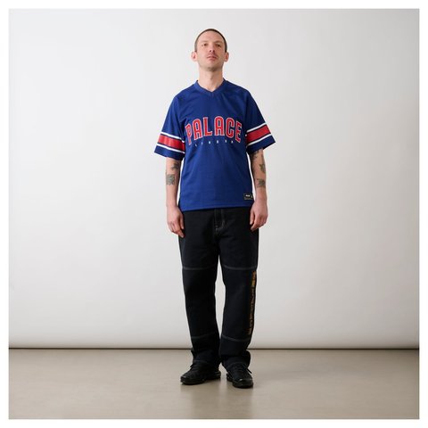 Palace SATIN THE PARK MESH JERSEY NAVY - Style 6