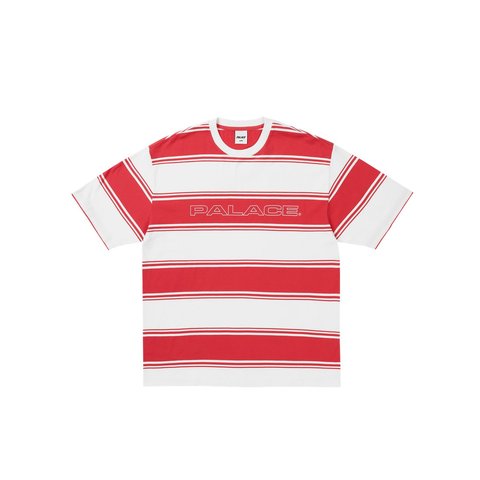 Palace TIDY STRIPE T-SHIRT RED - Style 3