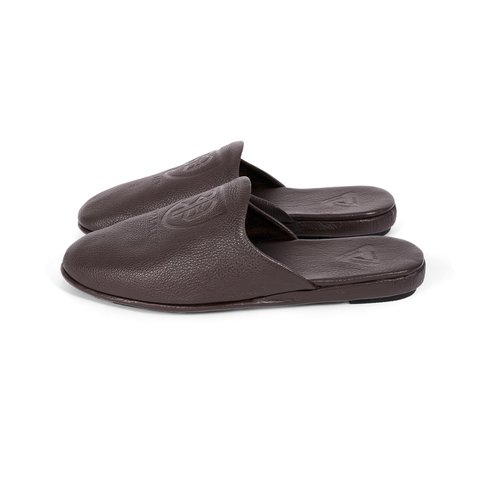 Palace PALACE CLASSIC LEATHER SLIPPER BROWN - Style 7