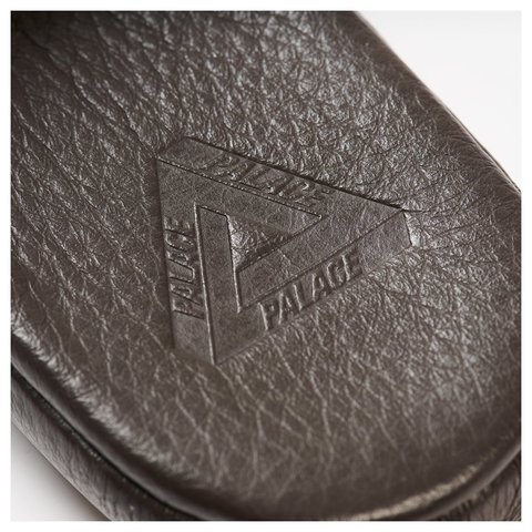 Palace PALACE CLASSIC LEATHER SLIPPER BROWN - Style 7