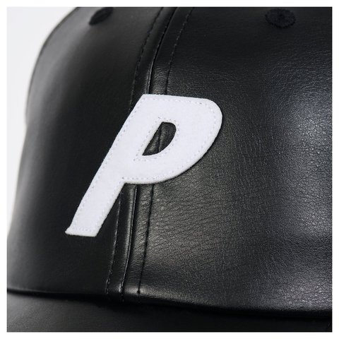Palace FAUX LEATHER P 6-PANEL BLACK - Style 5