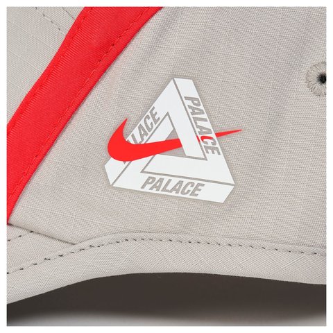 Palace PALACE NIKE ENGLAND UNSTRUCTURED CAP PEWTER GREY / COOL GREY / BRIGHT CRIMSON - Style 6