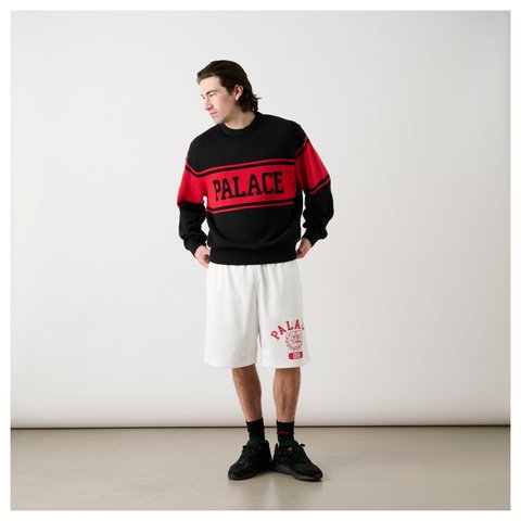 Palace COLLEGE STRIPE KNIT BLACK - Style 4