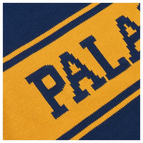 Palace COLLEGE STRIPE KNIT NAVY - Style 4