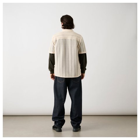 Palace SCRIPT TEXTURE SHIRT OFF WHITE - Style 6
