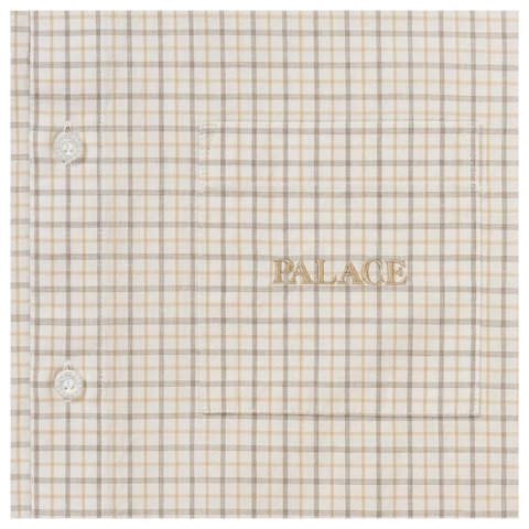 Palace STANDARD CHECK SHIRT TAN - Style 6