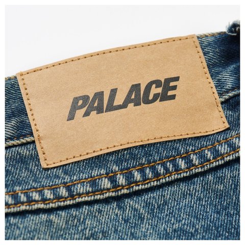 Palace BAGGY JEAN SHORT DARK STONE WASH - Style 5
