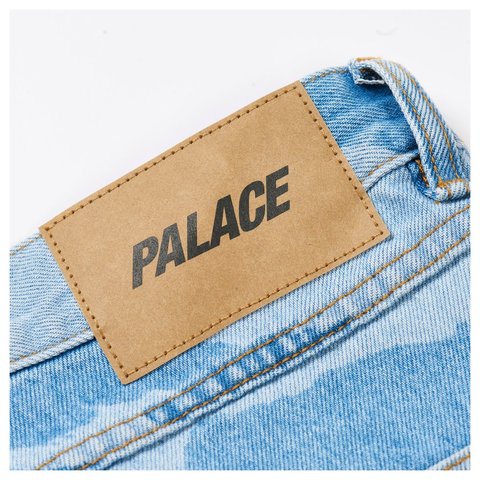 Palace BAGGY JEAN SHORT LIGHT STONEWASH DPM - Style 5
