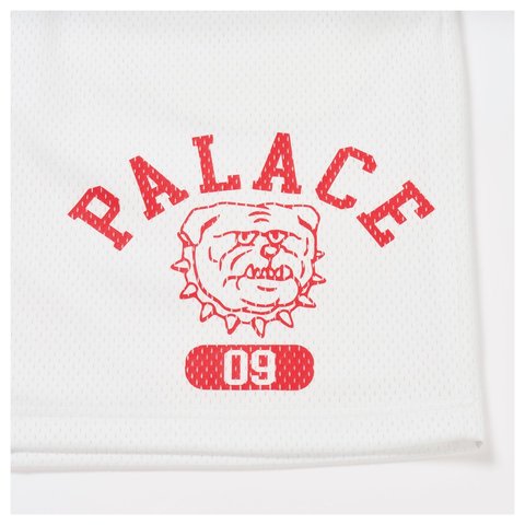 Palace BULLDOG MESH SHORT WHITE - Style 5