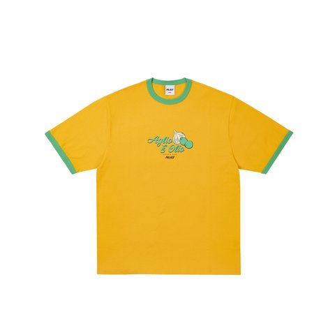 Palace Aglio E Olio Ringer T Shirt Sunny Yellow