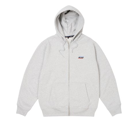 Palace Basically A Zip Hood Grey Marl