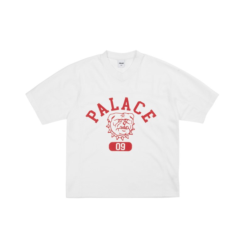 Palace BULLDOG MESH JERSEY WHITE (Summer 2026) - €118.00