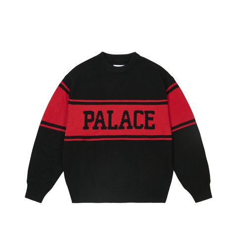 Palace College Stripe Knit Black