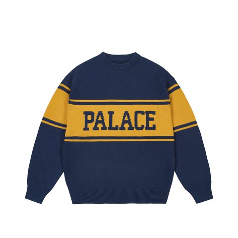 Palace College Stripe Knit Navy