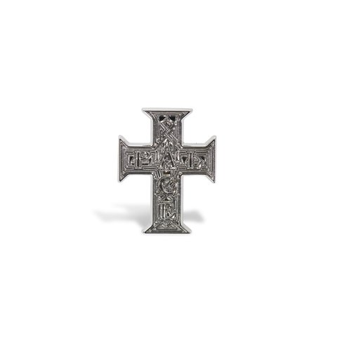 Palace Cross Pin Badge Silver