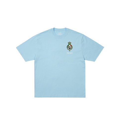 Palace Heavy Crest T Shirt Skyline Blue