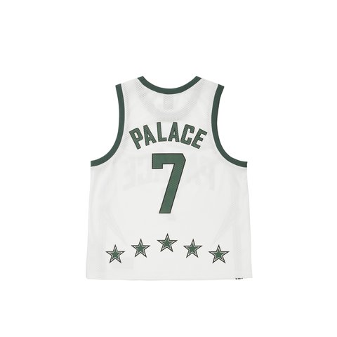 Palace Lightning Basketball Vest White Green - Colorway