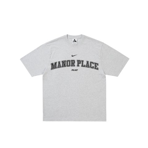 Palace Palace Nike Shop T Shirt Manor Place Grey Marl