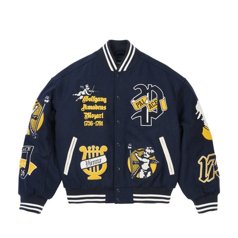 Palace Wolfgang Varsity Jacket Navy