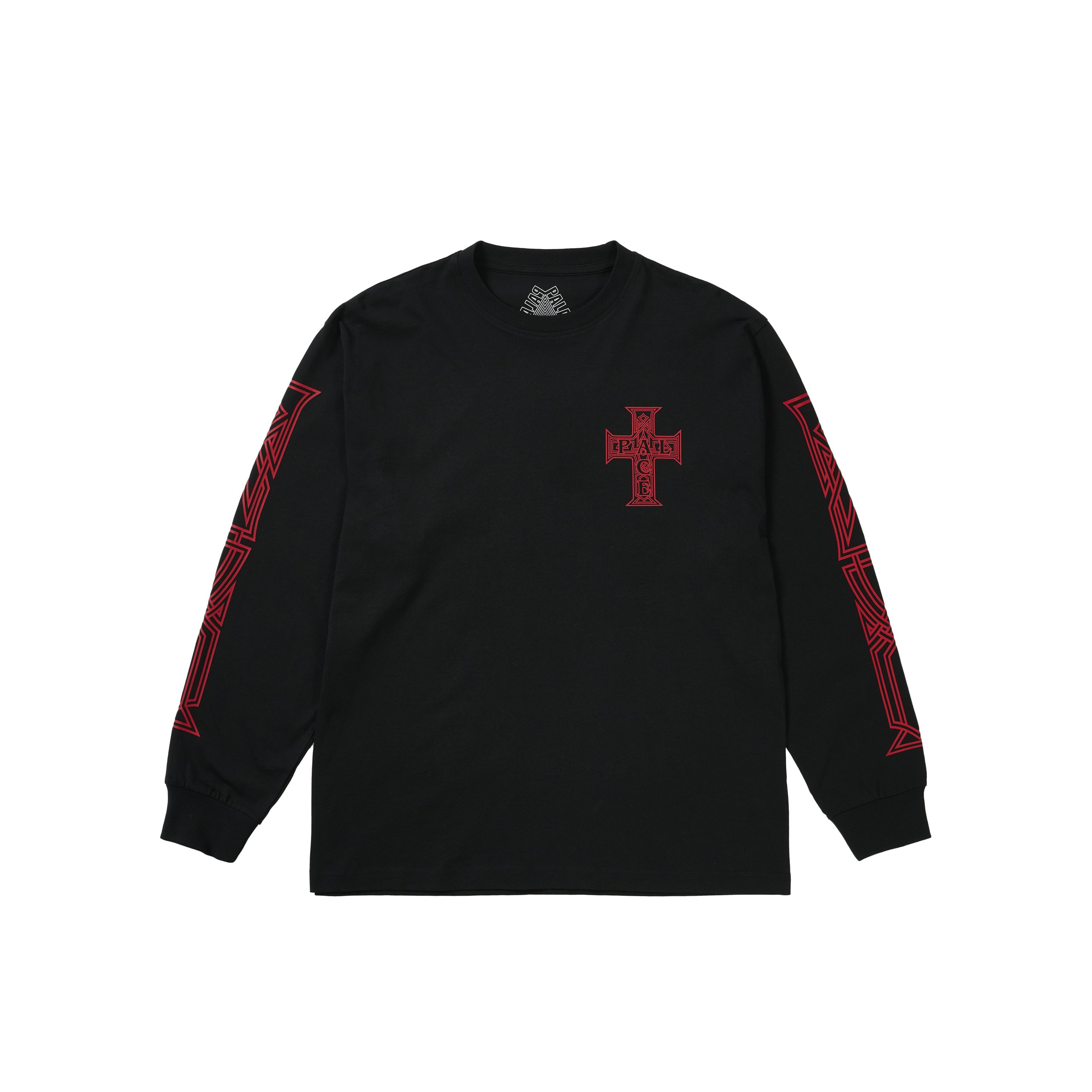 トップス PALACE Y SO CROSS LONGSLEEVE Y SO CROSS LONGSLEEVE BLACK - Summer 2026 - Palace