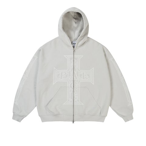 Palace Y So Cross Pigment Hood Concrete Grey