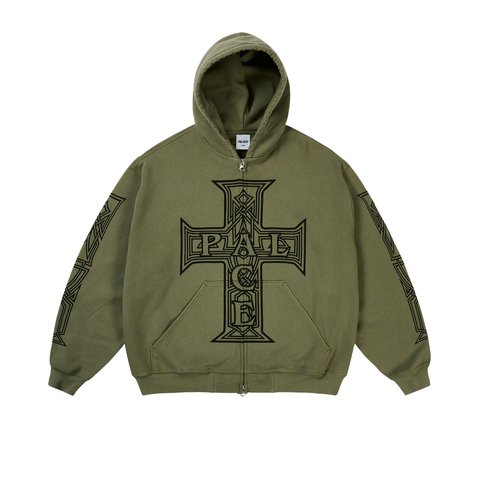 Palace Y SO CROSS PIGMENT HOOD THE DEEP GREEN - Style 2