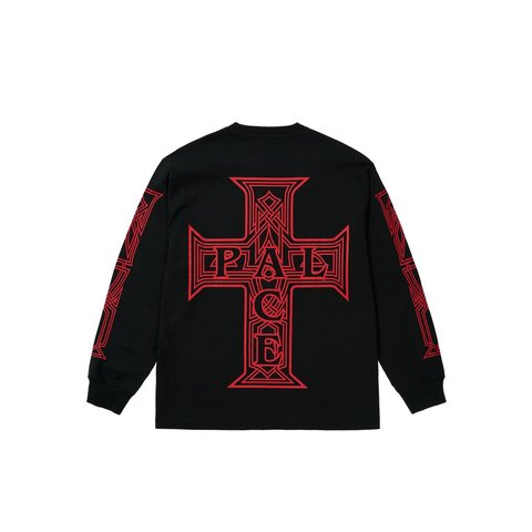 Palace Y SO CROSS LONGSLEEVE BLACK - Style 3