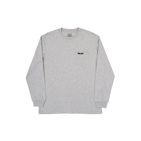 Palace POCKET LONGSLEEVE GREY MARL