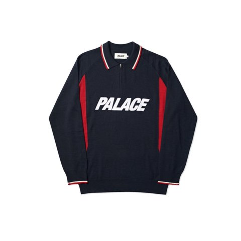 Palace POLO ZIP KNIT BLACK - Colorway