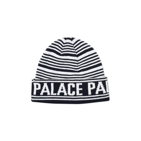 Palace STRIPE BEANIE BLACK / WHITE
