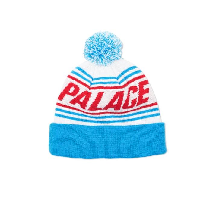 PALACE BOBBLE HAT WHITE / BLUE