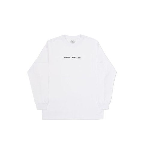 Palace FADER FONT LONGSLEEVE WHITE - Colorway