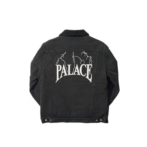 Palace FUNDER SHEARLING JACKET BLACK STONE WASH